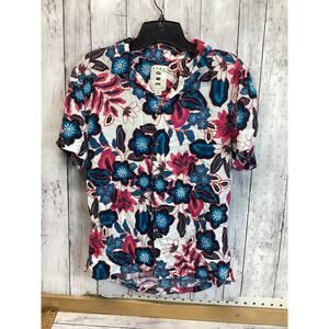 Aero One Women Wild Floral Button-Down Shirt XS